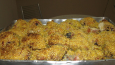 Frango com farinhas da Elaine