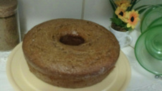 Bolo de banana com aveia