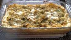 Torta de batata com bacalhau