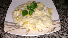 Capeletti ao molho branco de gorgonzola