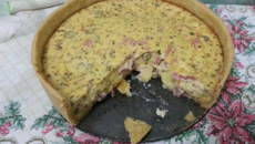 Torta de queijo com presunto