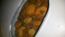 Bife de caldo com batatas