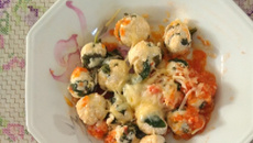 Nhoque de ricota com espinafre