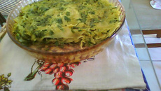 Lasanha verde e amarela