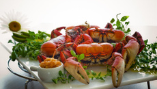 Caranguejo com pirão