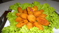 Bolinho de abóbora com carne seca