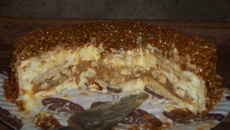 Pavê crocante de doce de leite