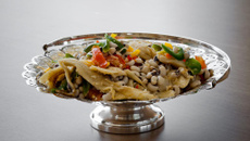 Salada de bacalhau e feijão fradinho