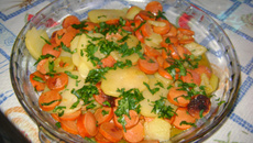 Salsicha com batatas