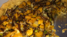 Torta de carne seca com banana da terra