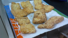 Filé de peixe muito crocante