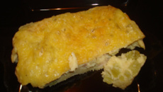 Torta fácil de chuchu com peito de peru