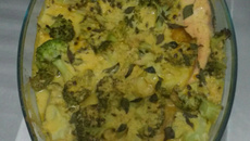 Salmão com brócolis e maracujá