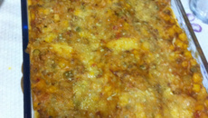 Lasanha sem presunto e queijo