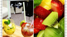 Drinks de frutas sem álcool