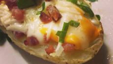 Batata recheada canoa