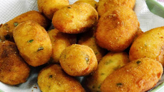 Bolinho de bacalhau com mandioquinha