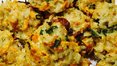 Bolinho de arroz integral assado