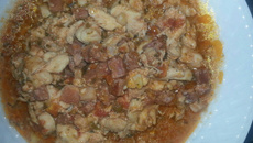 Picadinho saboroso de peito de frango