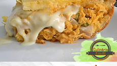 Torta salgada de frango com palmito