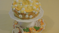 Bolo baba de moça de laranja