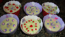 Cupcakes decorados com pasta americana de leite em pó