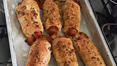 Mini enrolado de salsicha