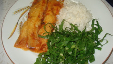 Panqueca de frango com catupiry