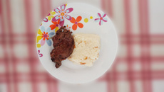 Risoto de pera e brie