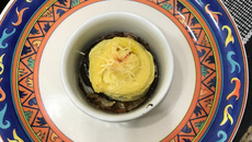 Entrada de berinjela e repolho