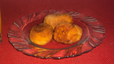 Bolinho de abóbora com carne seca