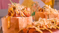 Cachorro quente e maionese de batata palha