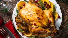 Frango assado de Natal à moda Carolina