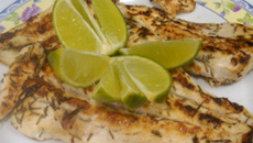 Linguado com alecrim