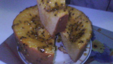 Bolo de maracujá com queijo