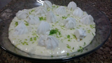 Creme de limão com suspiros