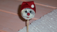 Cake pop de Papai Noel