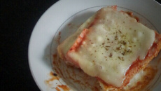 Pizza de pão de forma