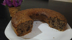 Cake de abobrinha com mirtilo