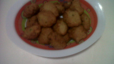 Bolinho de arroz com calabresa