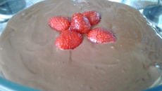 Mousse delícia de morango da Bru