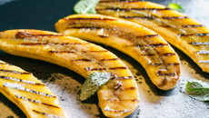 Banana como canela no micro-ondas