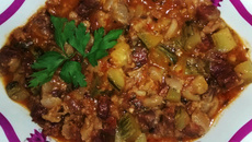 Carne seca com abobrinha