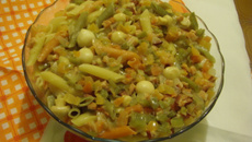 Macarrão ao molho de leite de coco