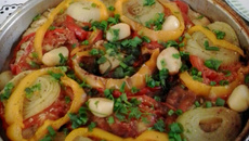 Cação assado na forma fulgor