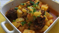 Paleta com abóbora na panela de pressão