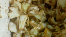 Salada de repolho com shoyu
