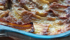 Torta seca de banana e amêndoas