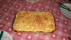 Torta de queijo com pão de forma
