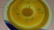 Manjar com calda de laranja diet